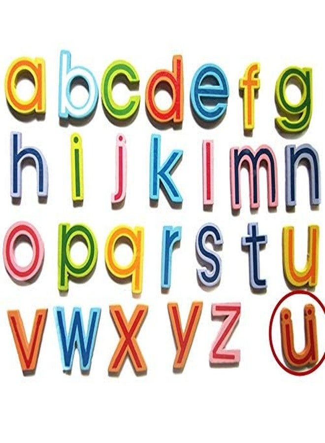 Jagmag® Magnetic Letters a to z Alphabet Lowercase Letters Wooden Cartoon Fridge Magnet for Kid Baby Educational Toy Refrigerator Magnets - 26pcs, Wood Magnet for Learning Infant Toddler Toys - Image 4
